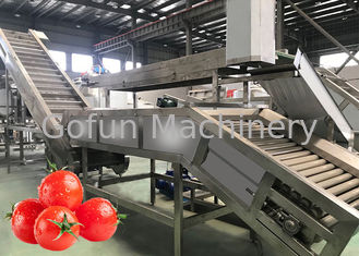 식품 등급 산업적 토마토 취급 라인 500T/D SUS304